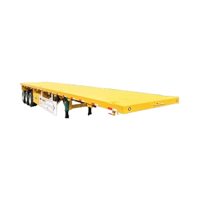 China High Quality 3 6 8 Axle 40ft Container Cargo Flatbed Semi-Trailer Truck Steel Iron Construction Automatic Transmission