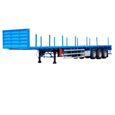 High Quality 40-100 Tons Fence Drop Side Board Trailer 3/4 Axle Cargo Sidewall Fence Semi Trailer Lowbed Semi Trailer for Sale